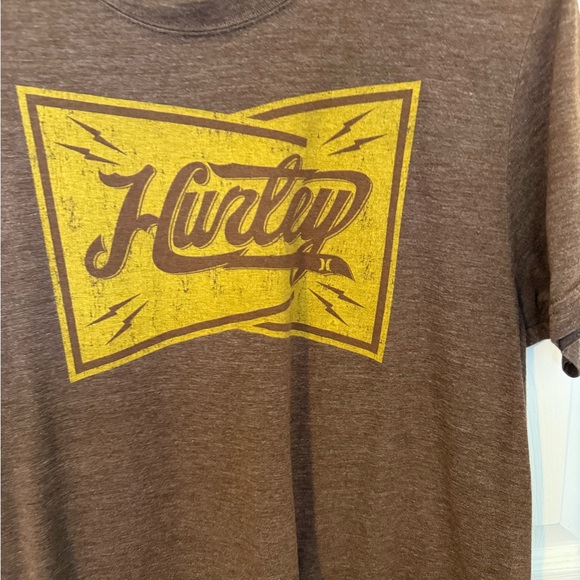 Hurley Brown and Yellow Graphic Tee - Picture 3 of 4